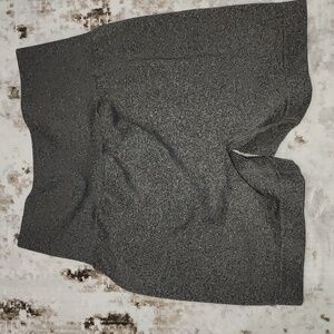 Women's Grey High-Waisted Scruch-back Butt Lift Shorts